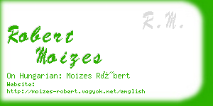 robert moizes business card